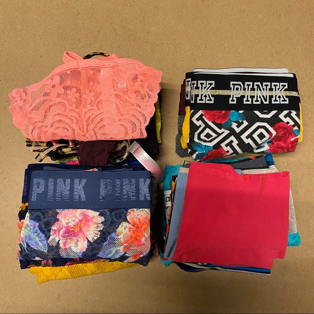 26 Vs Pink Thongs + 2 CK Thong All size Medium